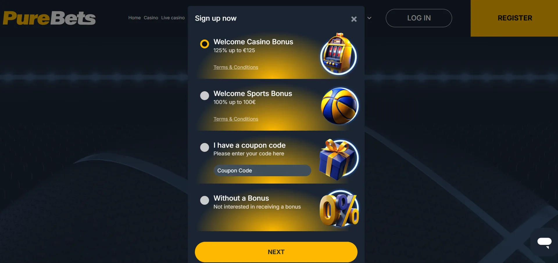 Aplicativo de jogo de aposta